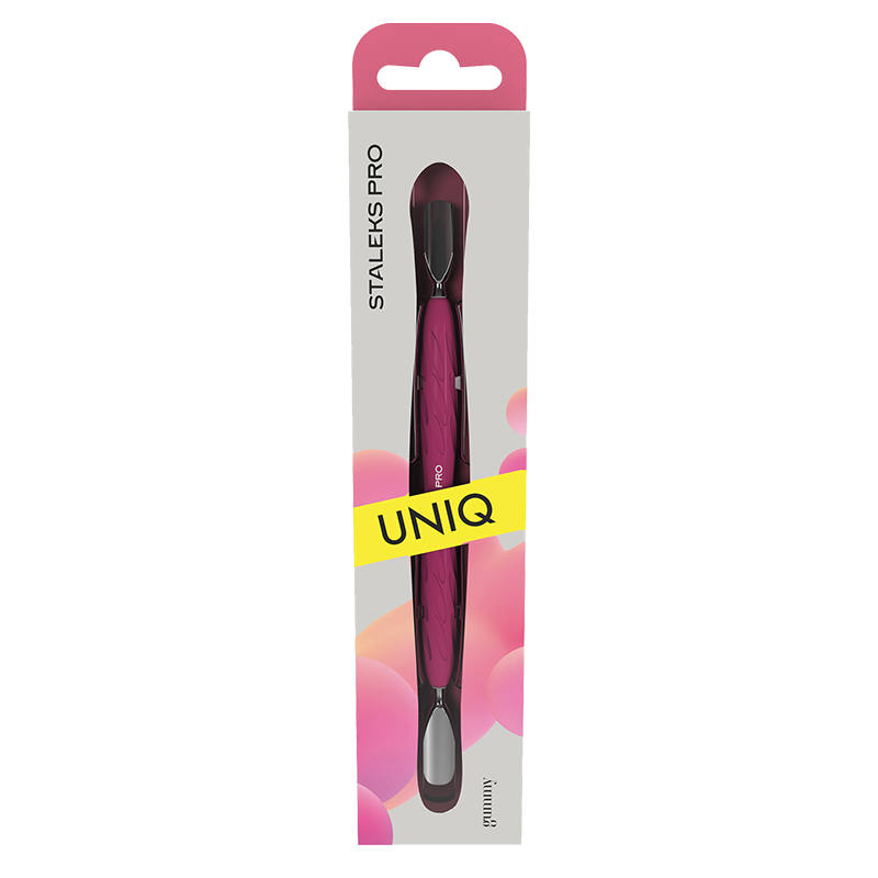 Лопатка манікюрна STALEKS PRO UNIQ 10 TYPE 1 PQ-10/1 Gummy із силіконовою ручкою