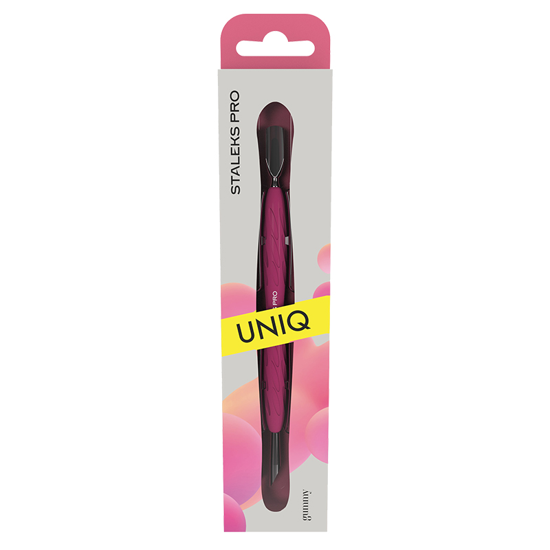 Лопатка манікюрна STALEKS PRO UNIQ 10 TYPE 2 PQ-10/2 Gummy із силіконовою ручкою