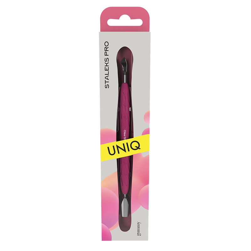 Лопатка манікюрна STALEKS PRO UNIQ 10 TYPE 4.2 PQ-10/4.2 Gummy із силіконовою ручкою