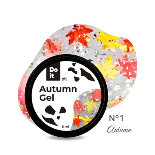 Гель-лак Do it AUTUMN з декоративним листям №1 Багряний, 5 мл