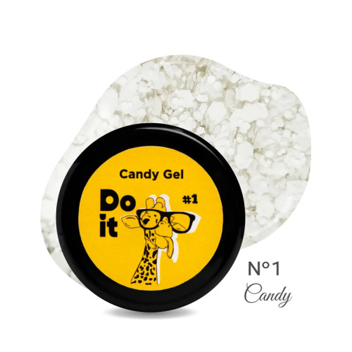 Гель-лак Do it CANDY GEL з глітером №1 Молочний, 5 мл