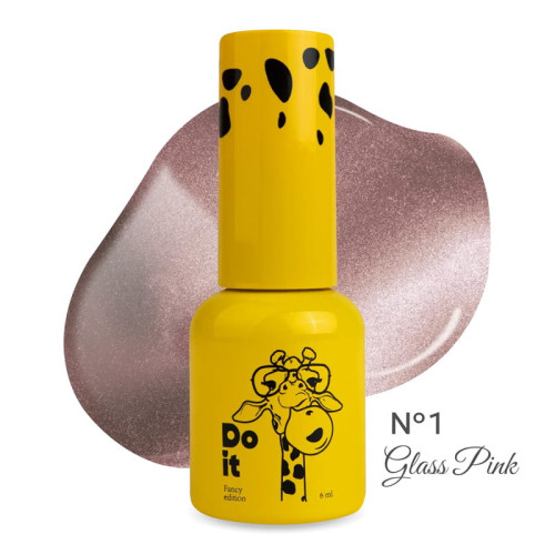 Гель-лак котяче око Do it Glass Pink Cat Eye Gel Polish Crystal Blush №1 Кришталевий рум'янець, 6 мл TPO Free