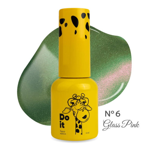 Гель-лак котяче око Do it Glass Pink Cat Eye Gel Polish Crystal Mint №6 Кришталевий м'ятний, 6 мл TPO Free