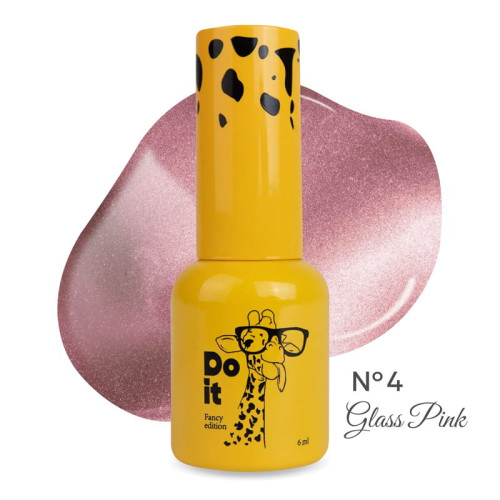 Гель-лак кошачий глаз Do it Glass Pink Cat Eye Gel Polish Soft Peony №4 Нежный пион, 6 мл TPO Free