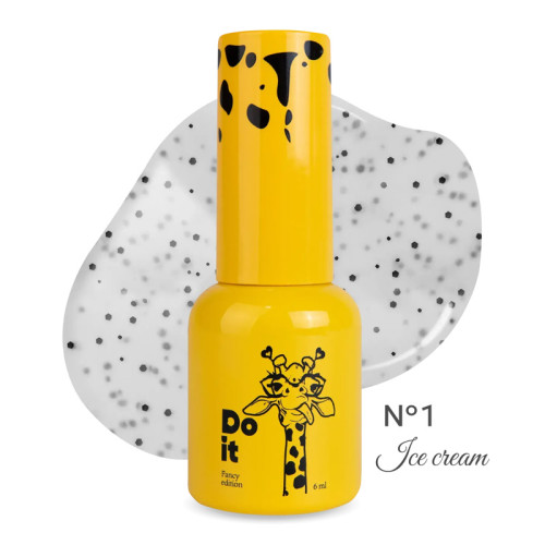 Гель-лак Do it ICE CREAM Gel Polish с декоративной крошкой №1 Молочный, 6 мл