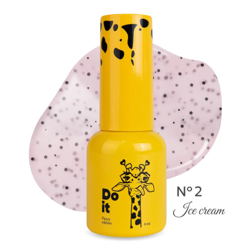 Гель-лак Do it ICE CREAM Gel Polish з декоративною крихтою №2 Рожевий, 6 мл