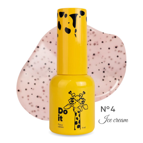 Гель-лак Do it ICE CREAM Gel Polish с декоративной крошкой №4 Нюдовый, 6 мл