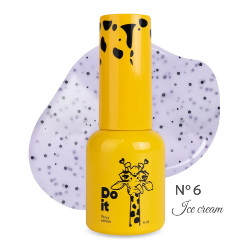 Гель-лак Do it ICE CREAM Gel Polish з декоративною крихтою №6 Фіолетовий, 6 мл