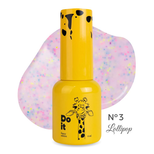 Гель-лак Do it LOLLIPOP Gel Polish №3 Сиреневый с разноцветными конфетти, 6 мл
