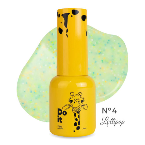Гель-лак Do it LOLLIPOP Gel Polish №4 Салатовый с разноцветными конфетти, 6 мл
