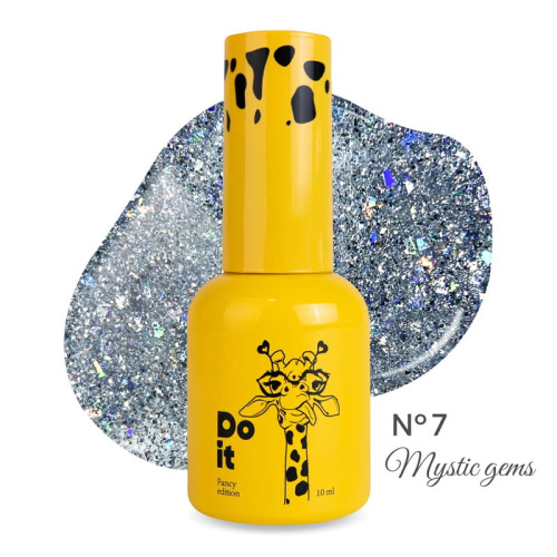 Гель-лак світловідбиваючий Do it MYSTIC GEMS Glacier Blue Gel Polish №7 Сіро-блакитний, 10 мл