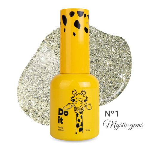 Гель-лак світловідбиваючий Do it MYSTIC GEMS Golden Stardust Gel Polish №1 Золотисто-пісочний, 10 мл
