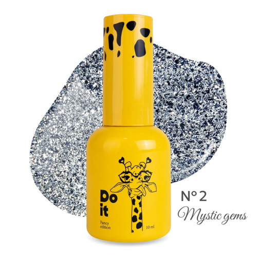 Гель-лак світловідбиваючий Do it MYSTIC GEMS Moonlit Silver Gel Polish №2 Сріблястий, 10 мл