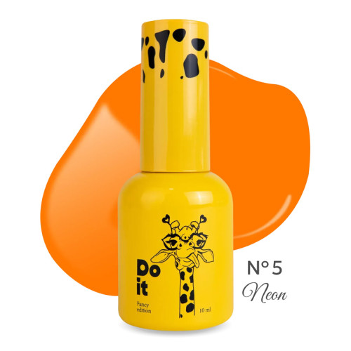 Гель-лак неоновий Do it NEON Gel Polish №5 Помаранчевий, 10 мл