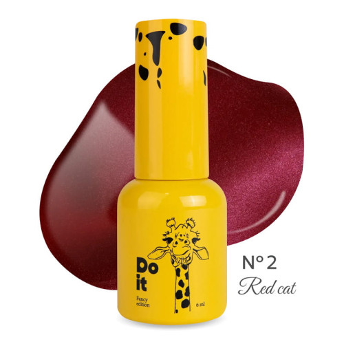 Гель-лак кошачий глаз Do it Cat Eye Gel Polish Red Cat №2 Насыщенный красный, 6 мл