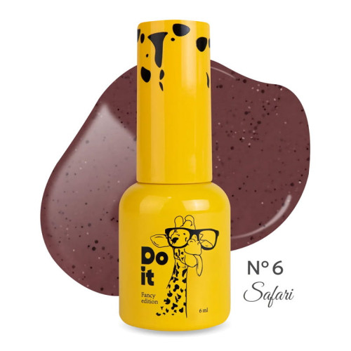 Гель-лак Do it SAFARI Gel Polish с декоративной крошкой №6 Темно-розовый, 6 мл
