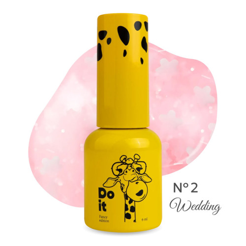 Гель-лак Do it WEDDING Gel Polish с камифубуками в форме цветочков №2 Нежно-розовый, 6 мл
