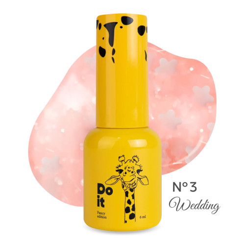 Гель-лак Do it WEDDING Gel Polish с камифубуками в форме цветочков №3 Розовый, 6 мл