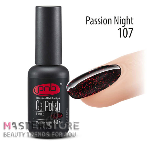 Гель-лак PNB 107 Passion Night, 8 мл