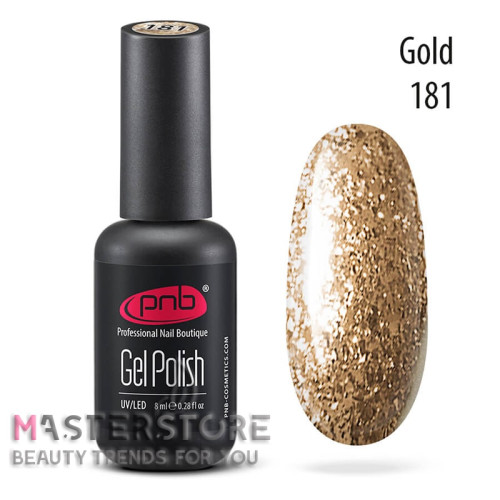 Гель-лак PNB 181 Star Way Gold, 8 мл