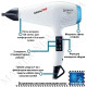 Фен для волосся Babyliss PRO Luminoso + Bianco BAB6360IE Ionic (2100 W)