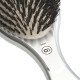 Масажний гребінець Olivia Garden Expert Care Oval Boar Silver з натуральною щетиною