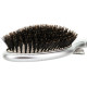 Масажний гребінець Olivia Garden Expert Care Oval Boar Silver з натуральною щетиною