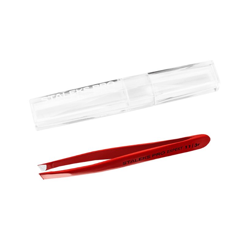 Пінцет для брів STALEKS PRO EXPERT 11 TYPE 3 RED TE-11/3R