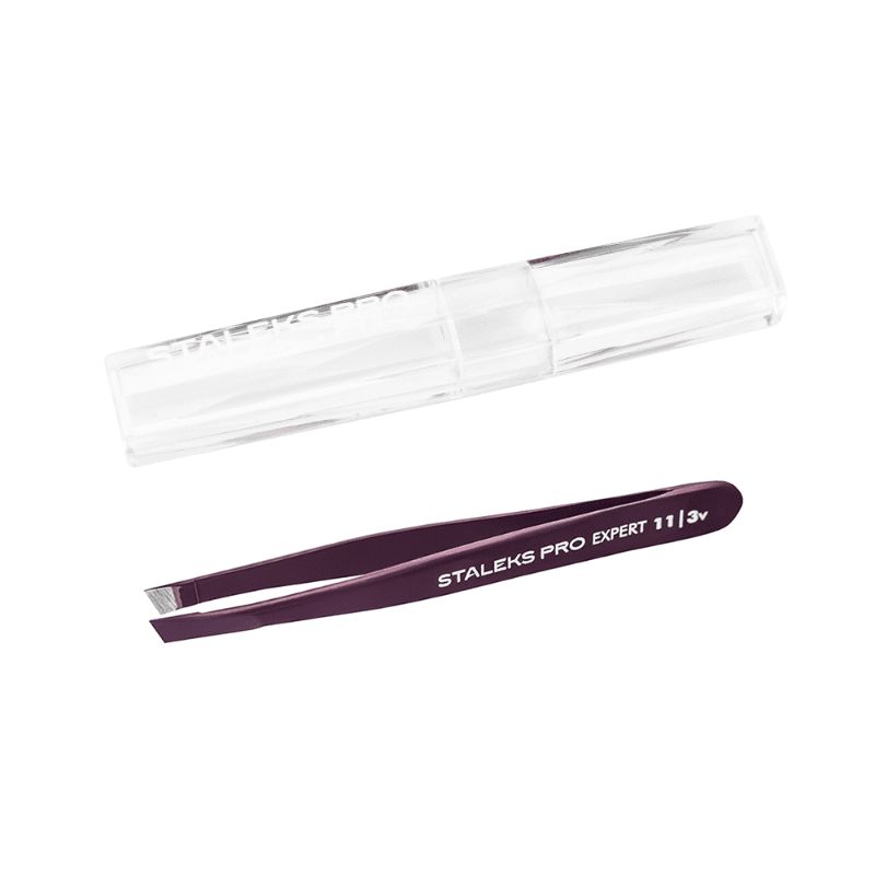 Пінцет для брів STALEKS PRO EXPERT 11 TYPE 3 VIOLET TE-11/3V