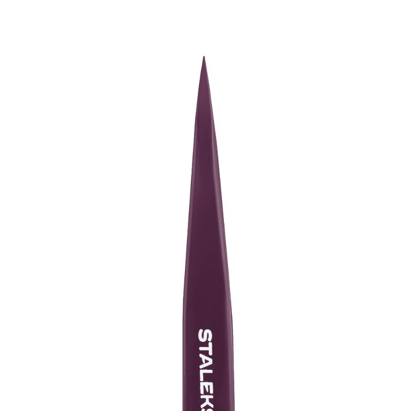 Пінцет точковий для брів STALEKS PRO EXPERT 11 TYPE 5 VIOLET TE-11/5V