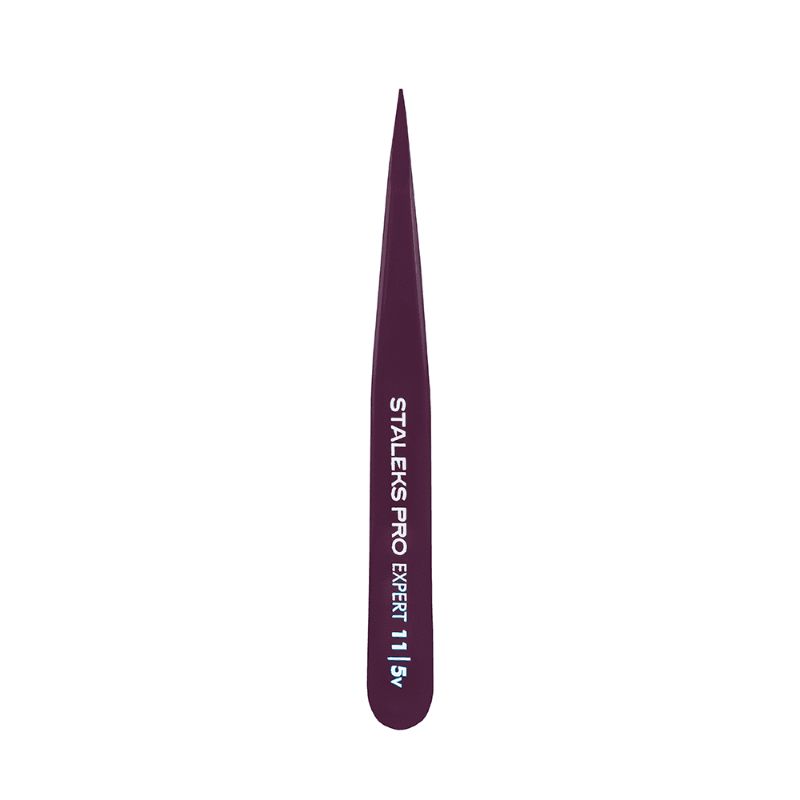 Пінцет точковий для брів STALEKS PRO EXPERT 11 TYPE 5 VIOLET TE-11/5V