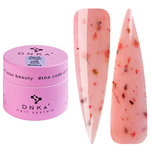 Акрігель DNKa Liquid Acrygel №0039 Magnolia, 12 мл (із сухоцвітами)