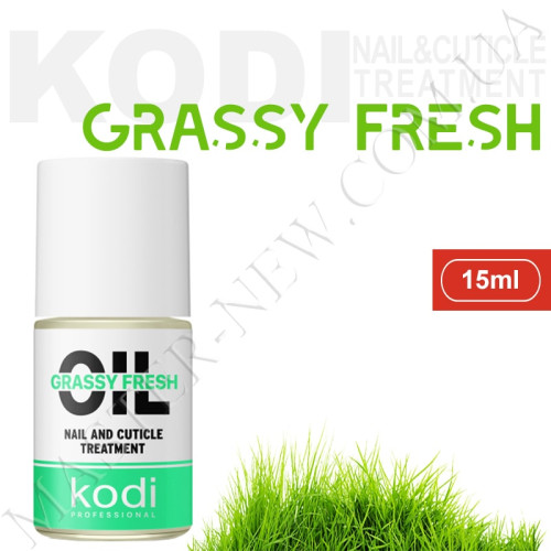Масло для ногтей, сухой и поврежденной кутикулы KODI Grassy Fresh (15 мл)