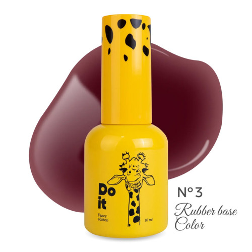 Цветная камуфлирующая база Do it Rubber Base COLOR №3 Темно-красная, 10 мл