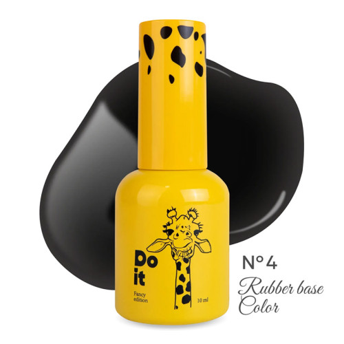 Цветная камуфлирующая база Do it Rubber Base COLOR №4 Черная, 10 мл