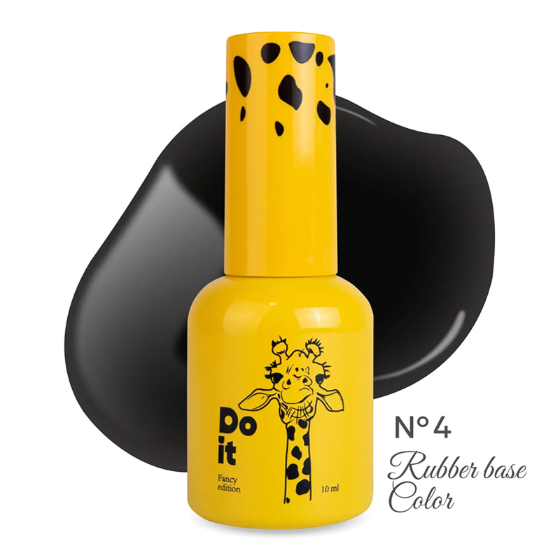 Цветная камуфлирующая база Do it Rubber Base COLOR №4 Черная, 10 мл
