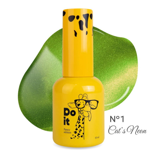 Неоновая база с эффектом «кошачий глаз» Do it Base CAT`S NEON №1 Лаймовая, 10 мл