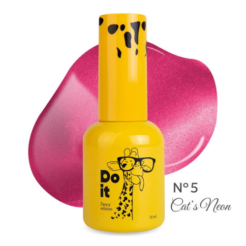 Неоновая база с эффектом «кошачий глаз» Do it Base CAT`S NEON №5 Малиновая, 10 мл