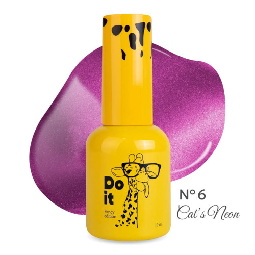 Неоновая база с эффектом «кошачий глаз» Do it Base CAT`S NEON №6 Фуксия, 10 мл