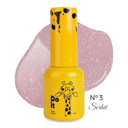 Светоотражающая база Do it Reflective Rubber Base SORBET №3 Нежно-розовая, 6 мл