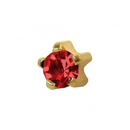 Сережки-иглы STUDEX L-107, крапан "Рубин"